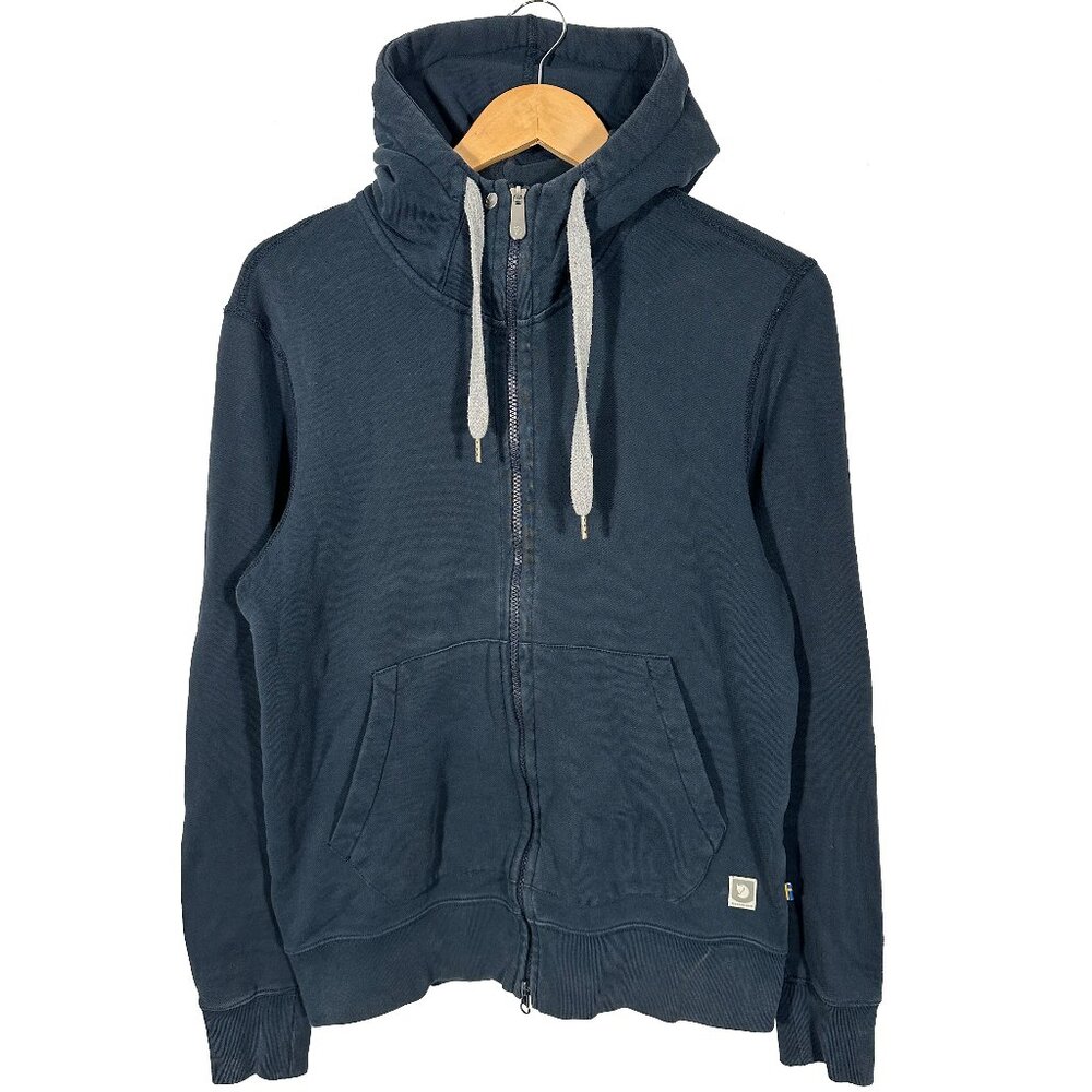 Fjallraven Greenland Full Zip Hoodie Size Small Navy Blue